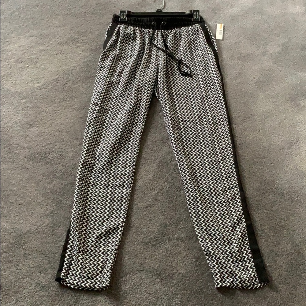 Ladies pull on tie front pants.
